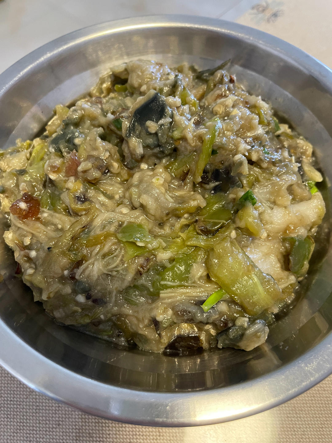 擂辣椒皮蛋茄子