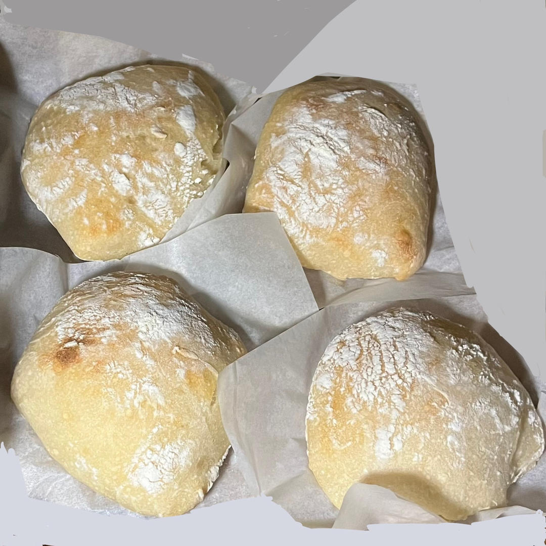 无油恰巴塔三明治餐包Ciabatta Rolls
