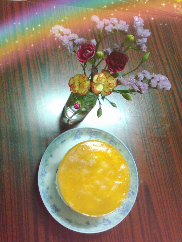 料超足的芒果慕斯蛋糕
