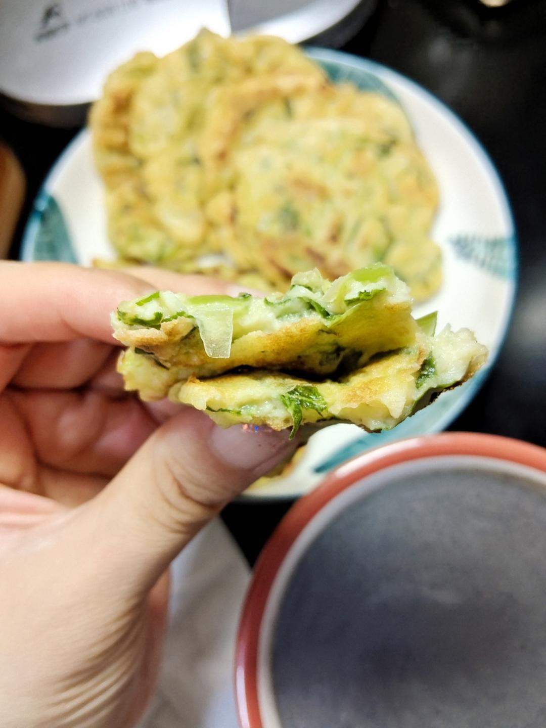 菠菜鸡蛋饼 超级简单               家常快手菜 早餐首选✌🏻