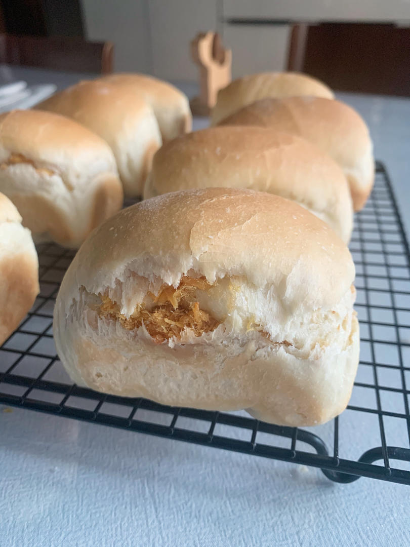 【香葱火腿肉松面包】又是超经典的一款包了！