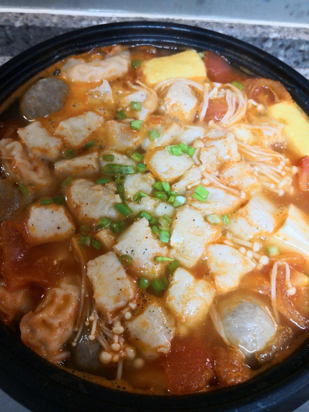 番茄龙利鱼豆腐汤