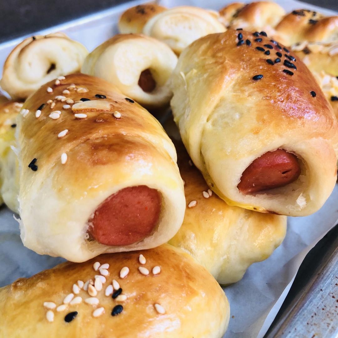 迷你肠仔包(手工揉面)