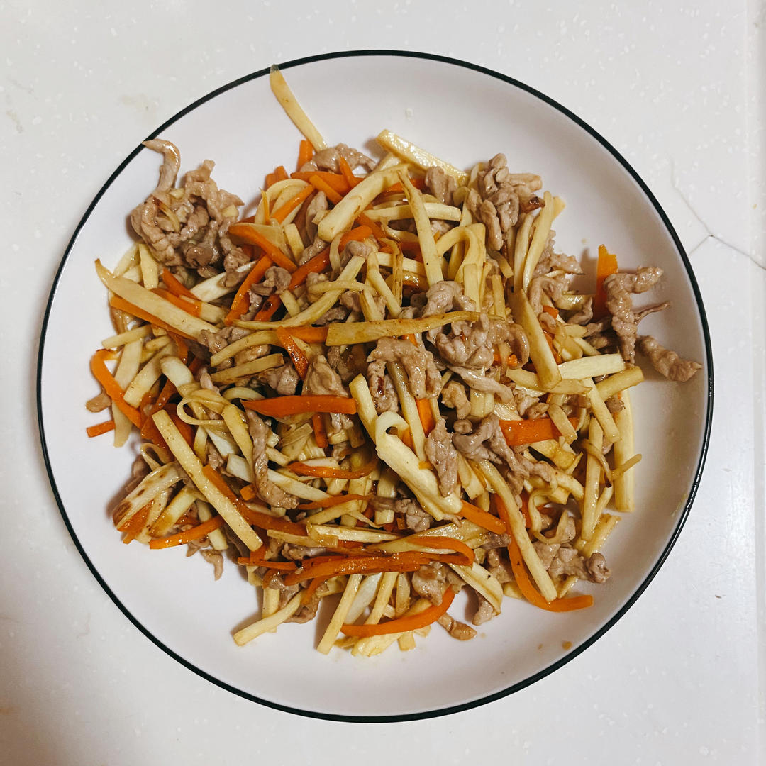 家常菜－茭白炒肉丝