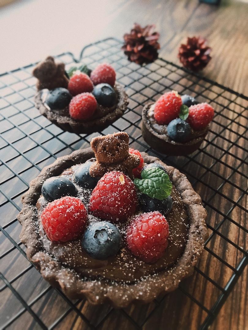 树莓巧克力塔Chocolate Tart with Raspberry