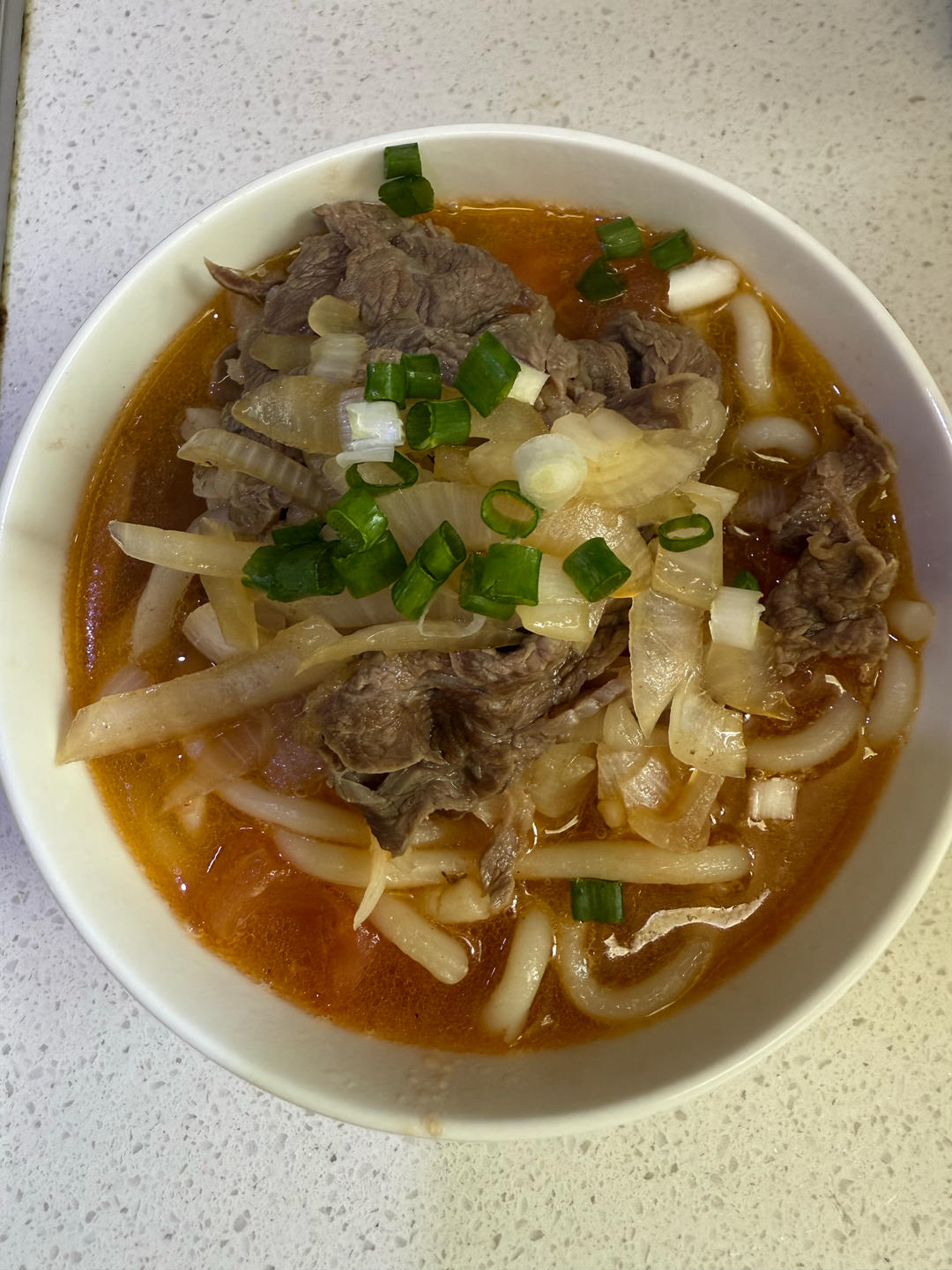 番茄肥牛热拌乌冬「厨娘物语」