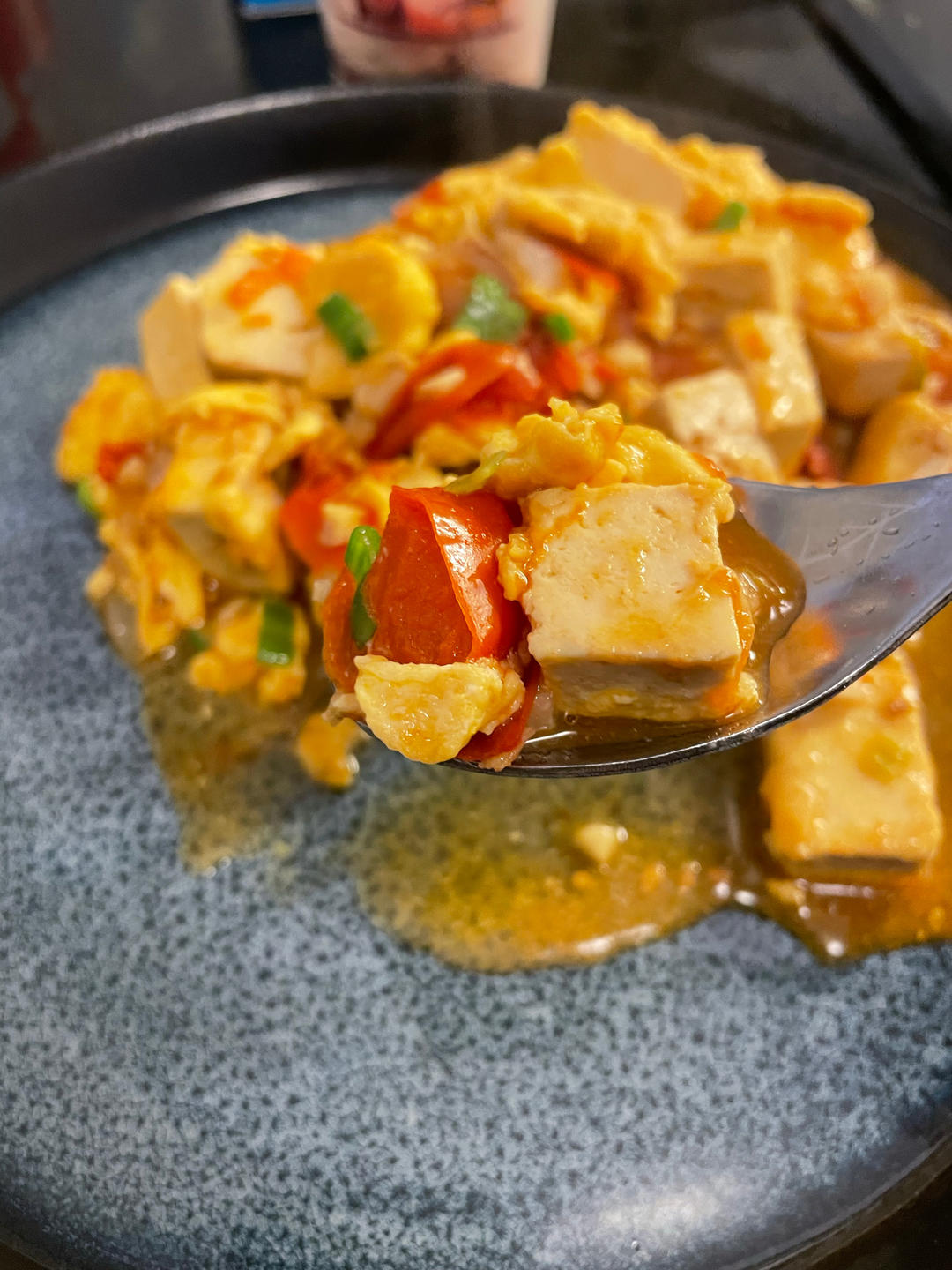 酸甜绵软的番茄鸡蛋炖豆腐