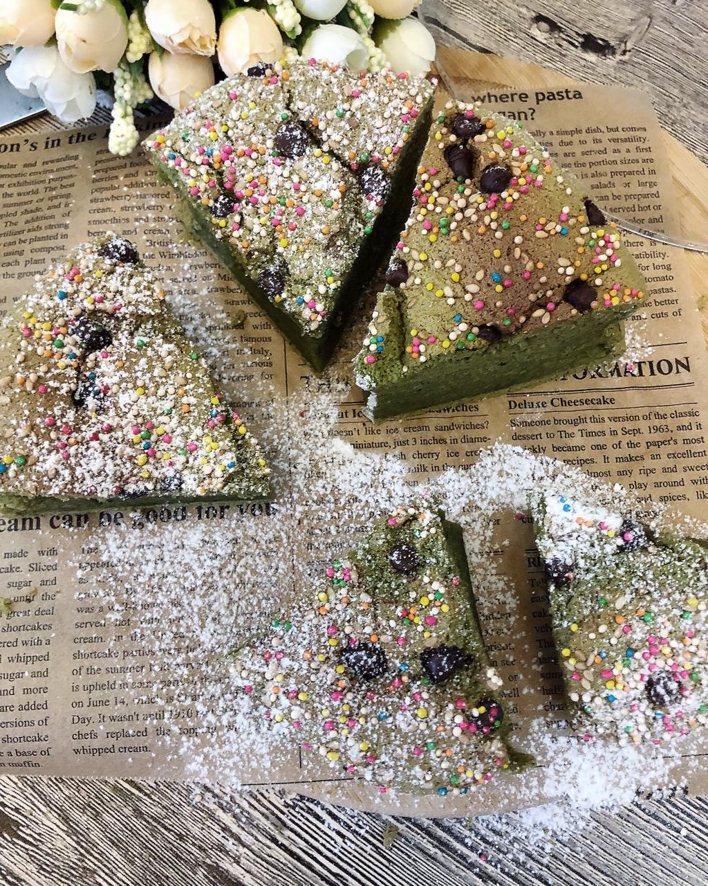 六寸抹茶戚风蛋糕