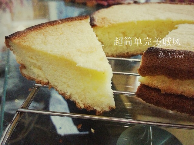 超简单完美戚风蛋糕（6寸2蛋）附打发、翻拌、脱模视频