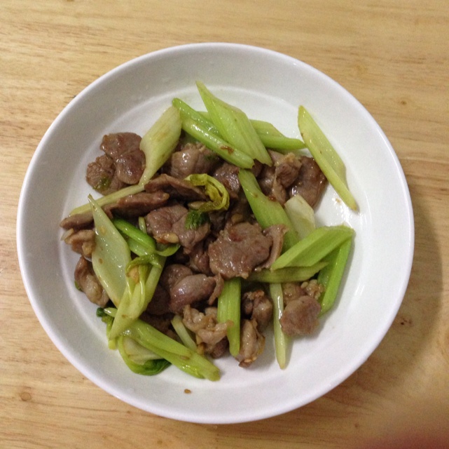 芹菜炒肉片