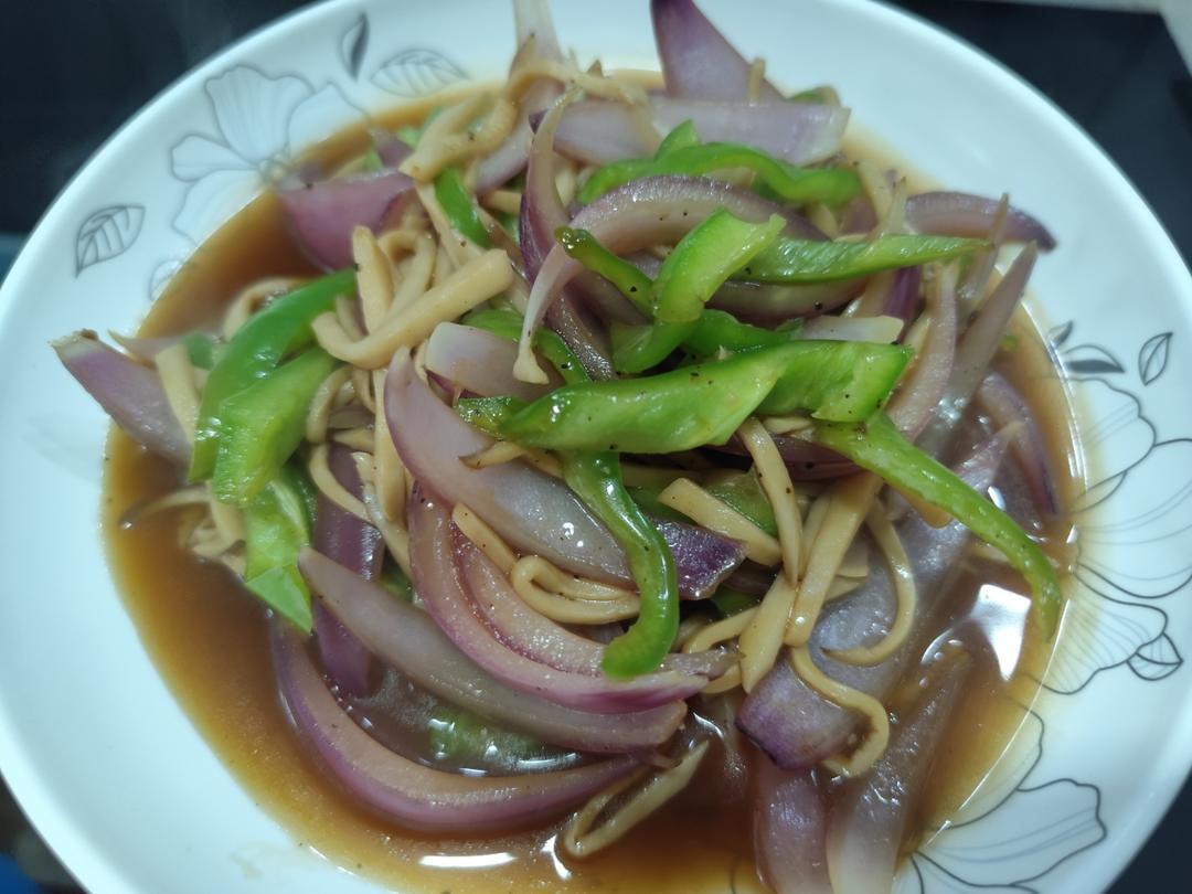洋葱遇到杏鲍菇