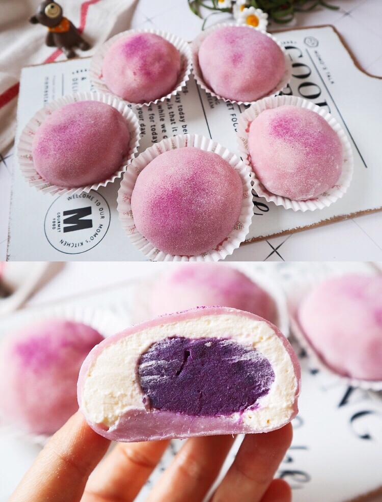 梦幻紫薯雪媚娘的做法