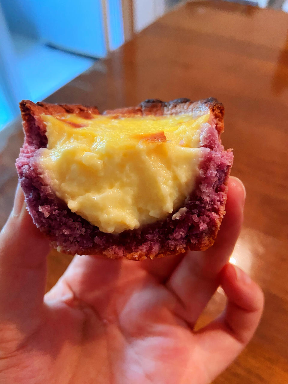 朝酒晚舞度余生做的鲜芋麻薯布丁挞一起来做拉丝的芋泥下午茶