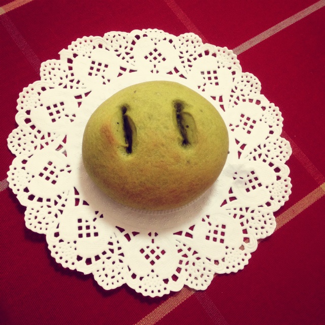 抹茶豆沙小面包（无油脂）