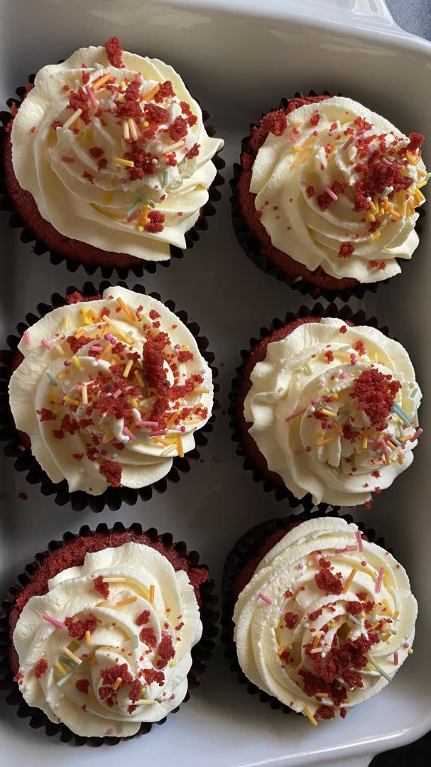 ♦️🎀🧁红丝绒杯子蛋糕
