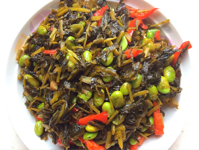 毛豆炒雪菜