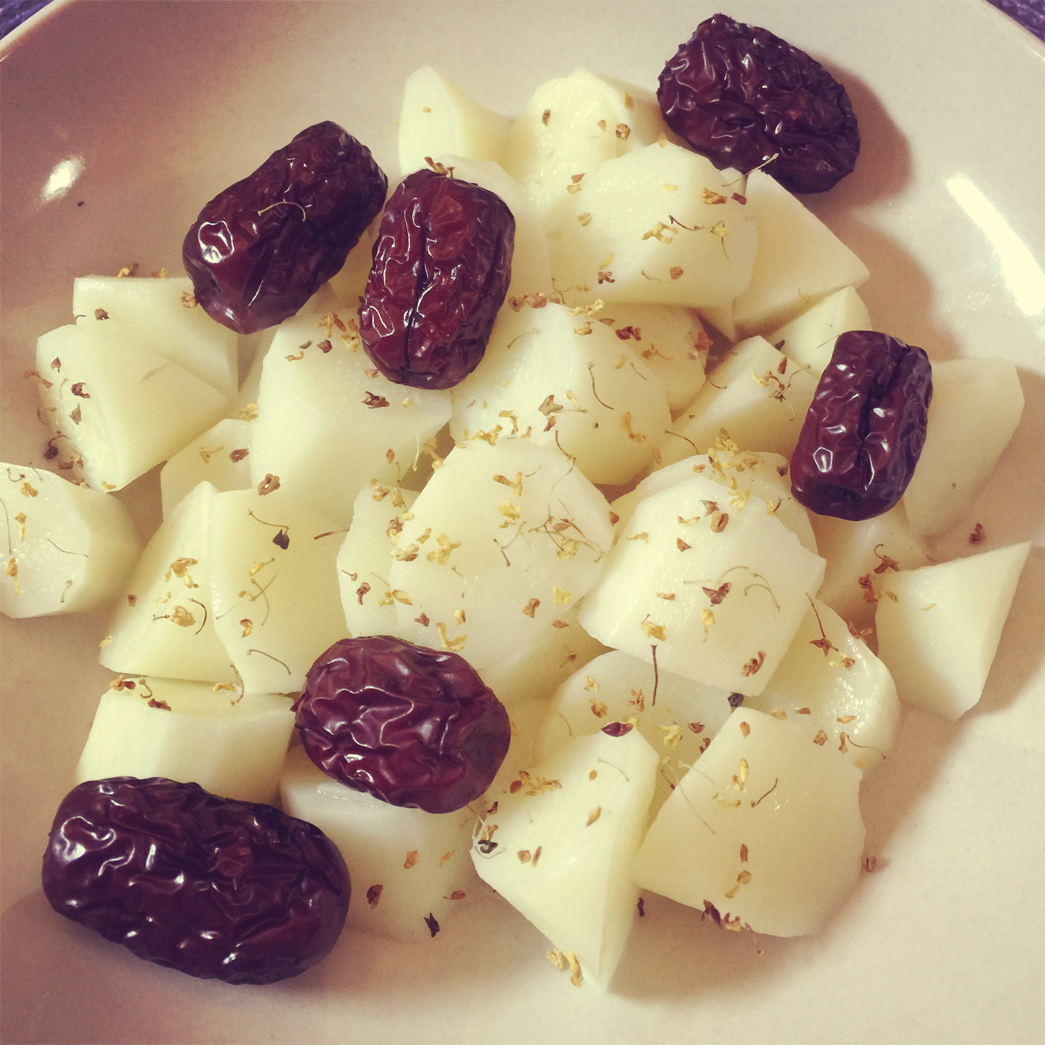 梦仔头做的桂花红枣蒸山药