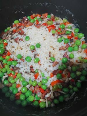 豌豆闷饭的做法 步骤4