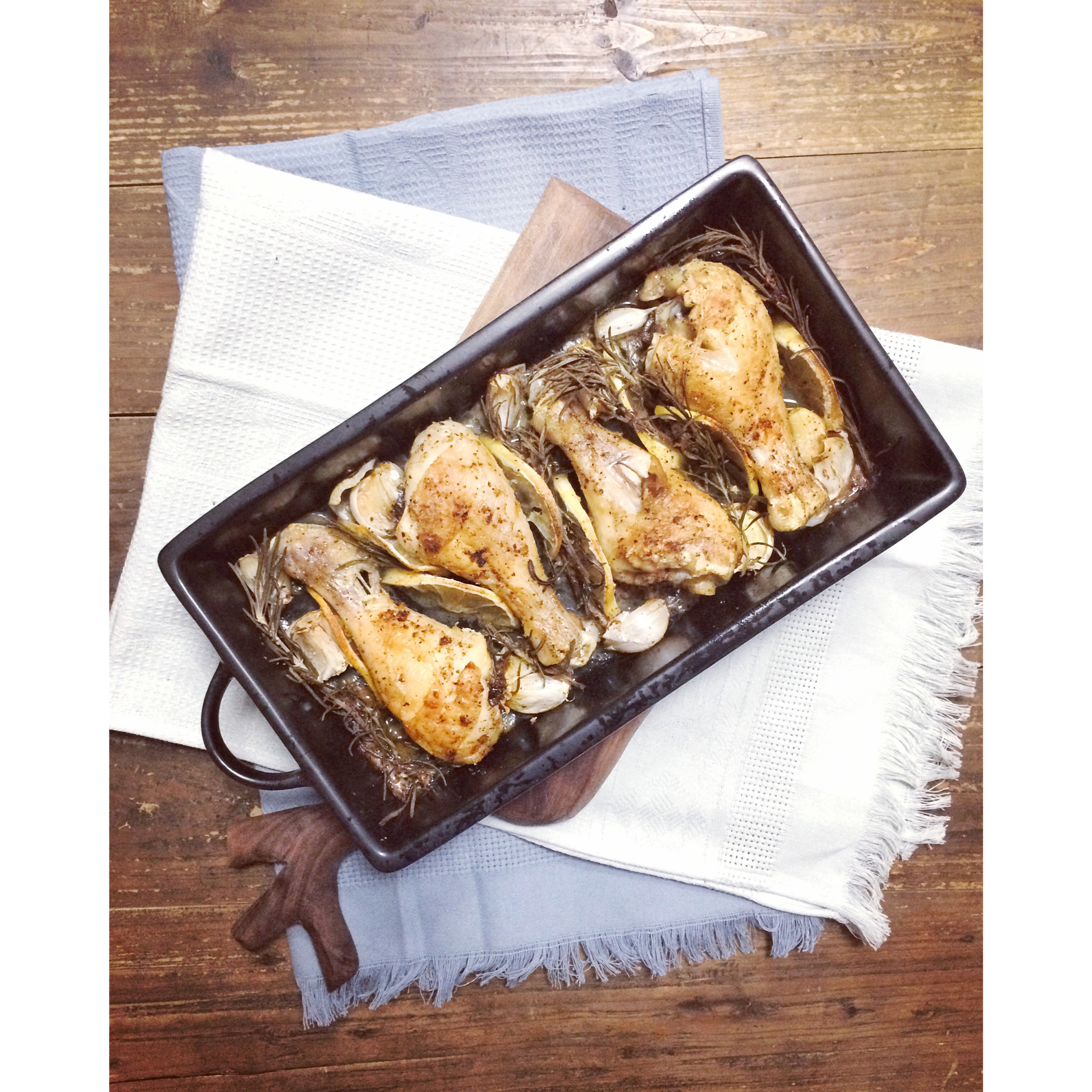 迷迭香柠檬烤鸡腿