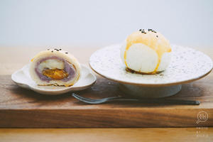 （超详细）香芋麻糬蛋黄酥 | 北鼎烤箱版的做法 步骤23