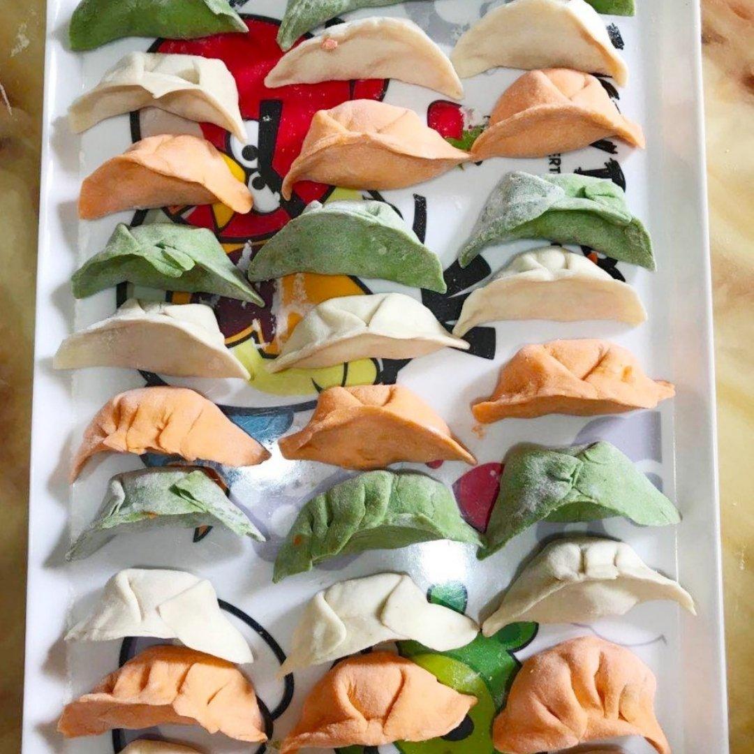 彩色饺子皮