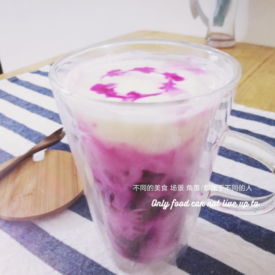 美少女火龙果渐变酸奶