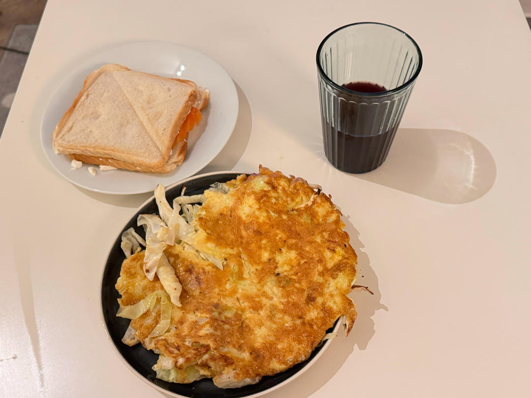 🔥一人食｜低卡减脂包菜鸡蛋饼（减肥党必学❗️）
