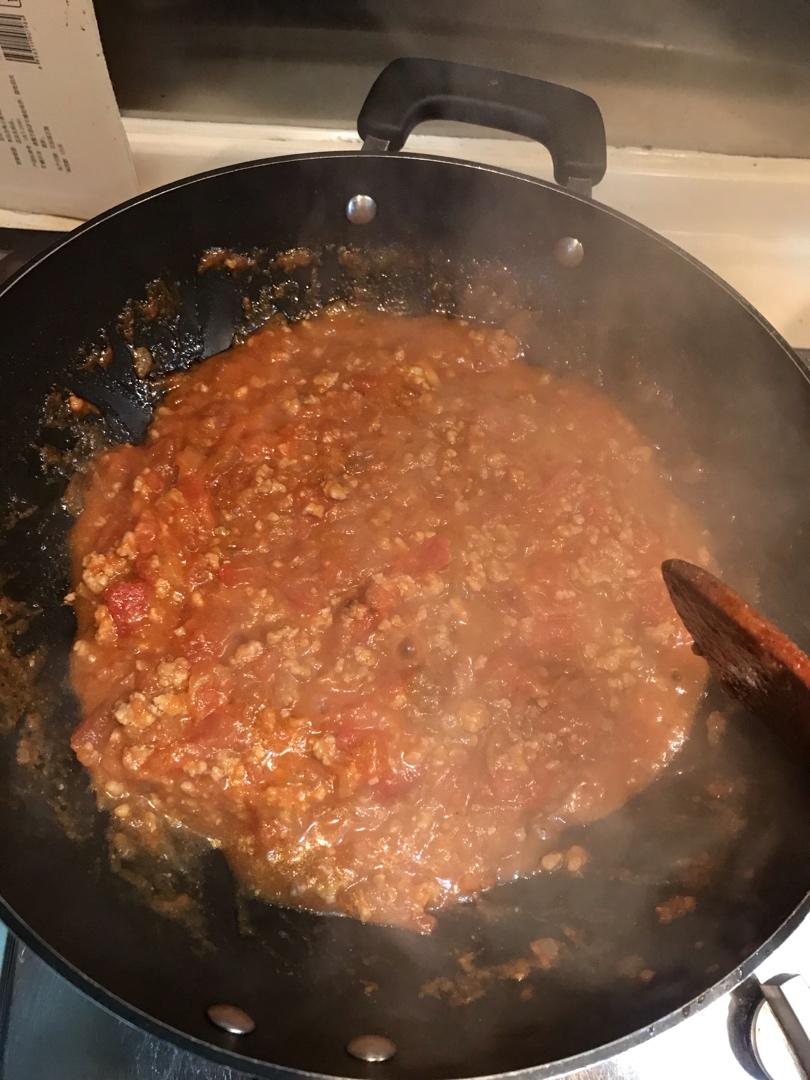 （完胜必胜客的）番茄肉酱意大利面～