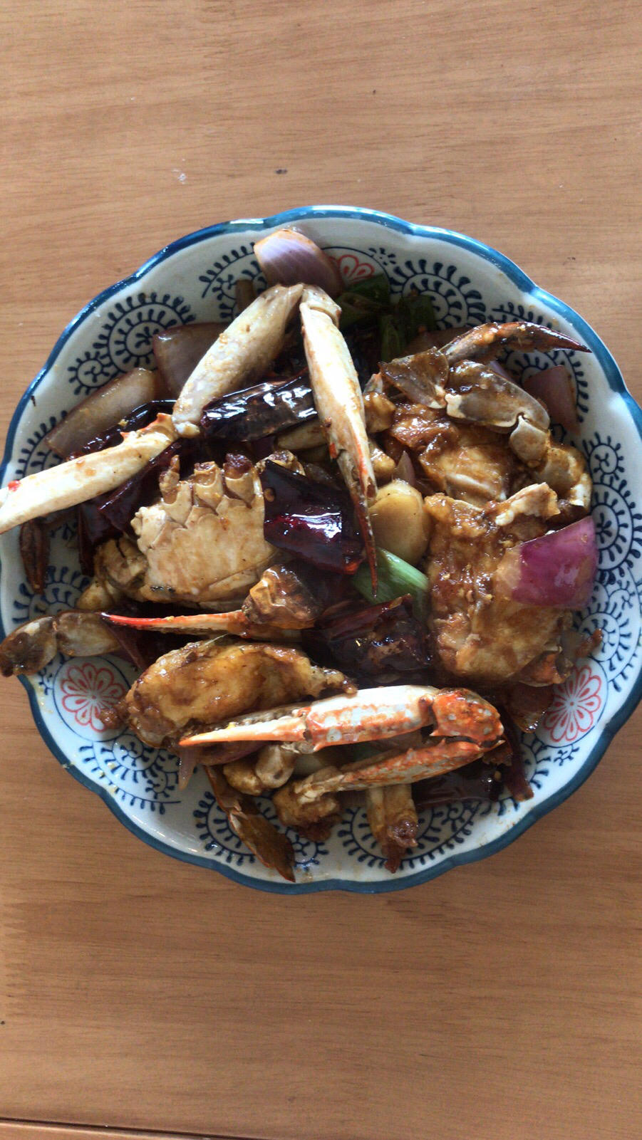 葱姜炒梭子蟹（very easy）