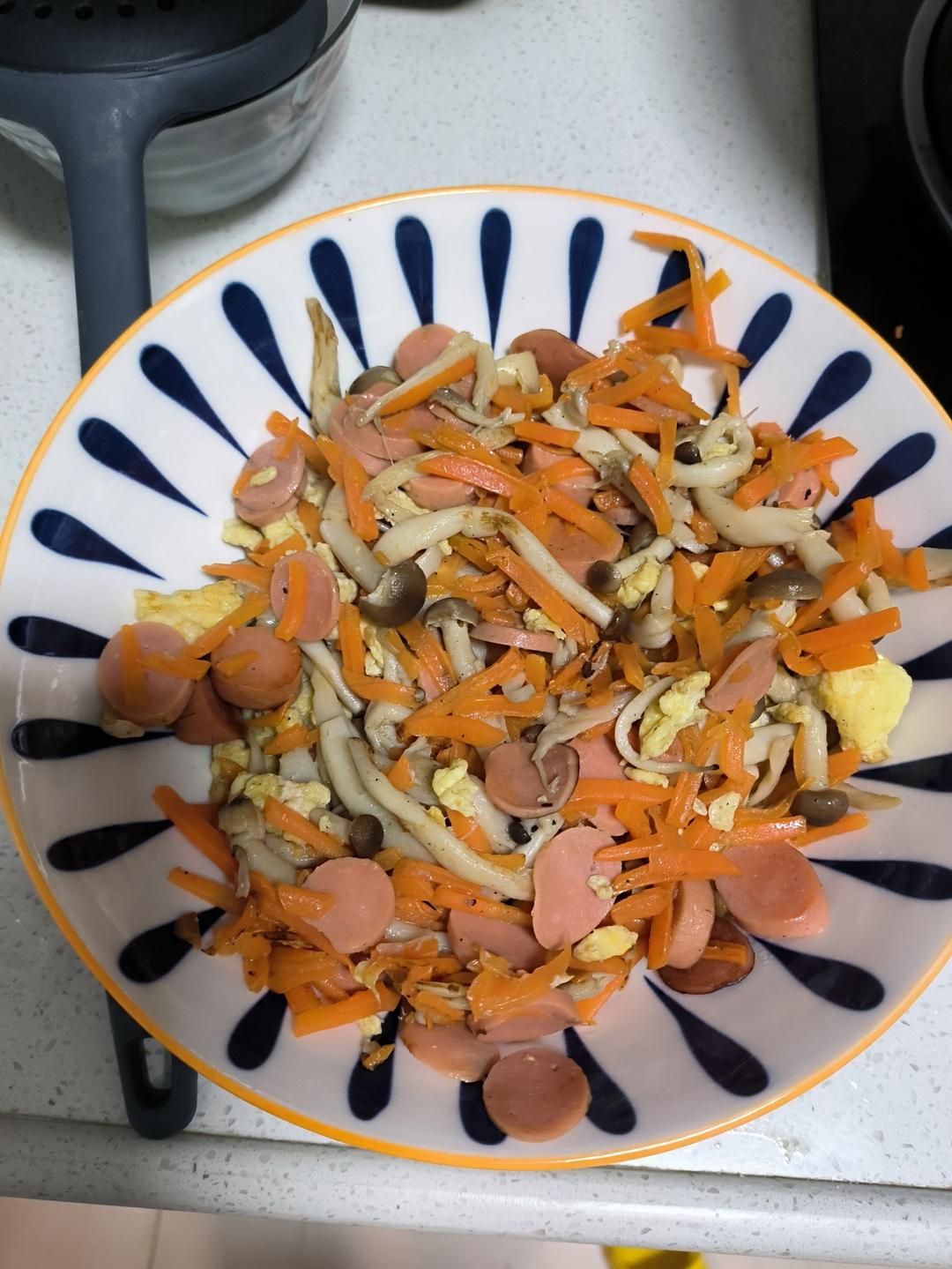 白玉菇炒火腿
