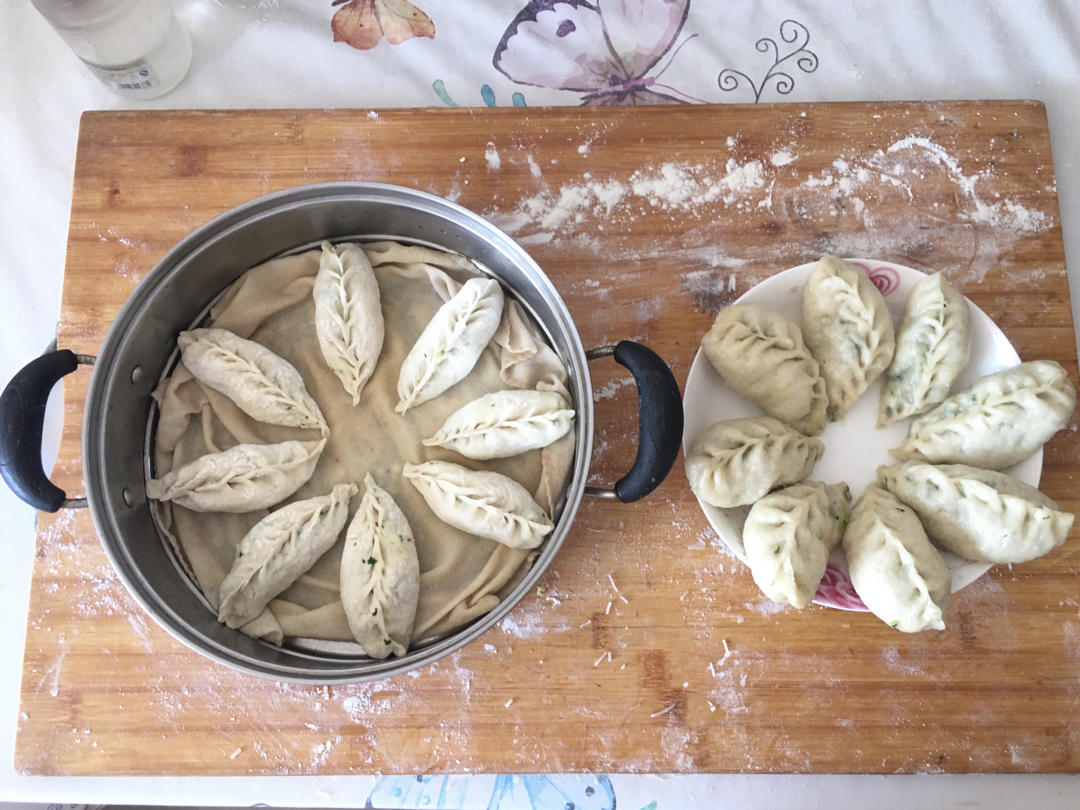 小白菜素馅小包子