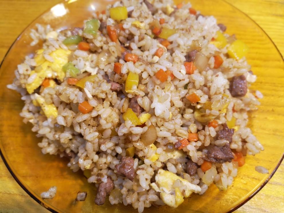 孜然牛柳炒饭的做法