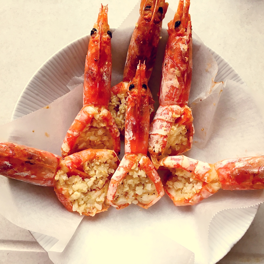 蒜香阿根廷红虾【烤箱版】