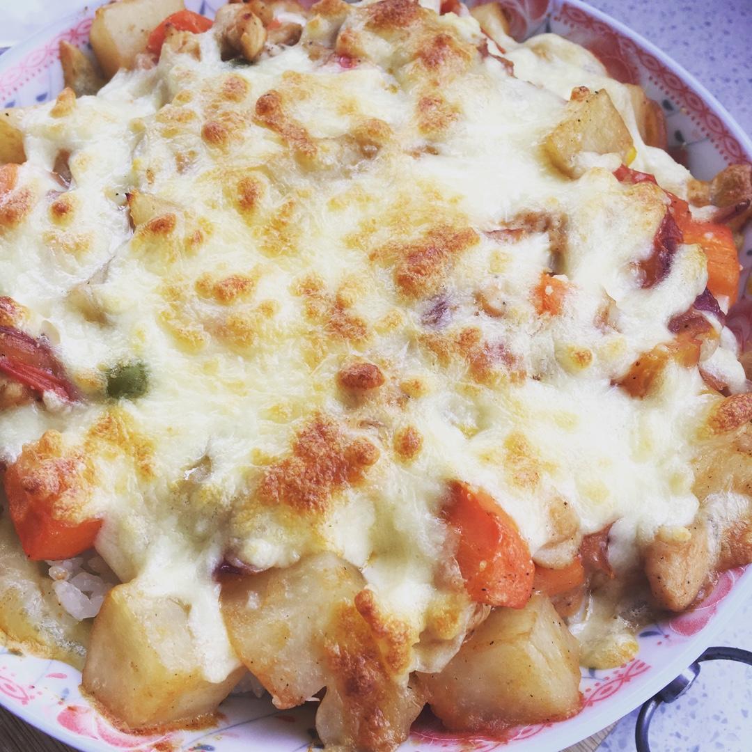 番茄鸡肉浓情焗饭【两人份】