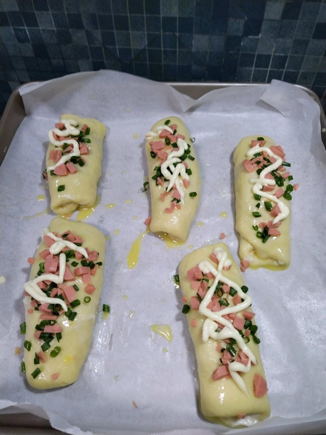 香葱火腿肉松面包