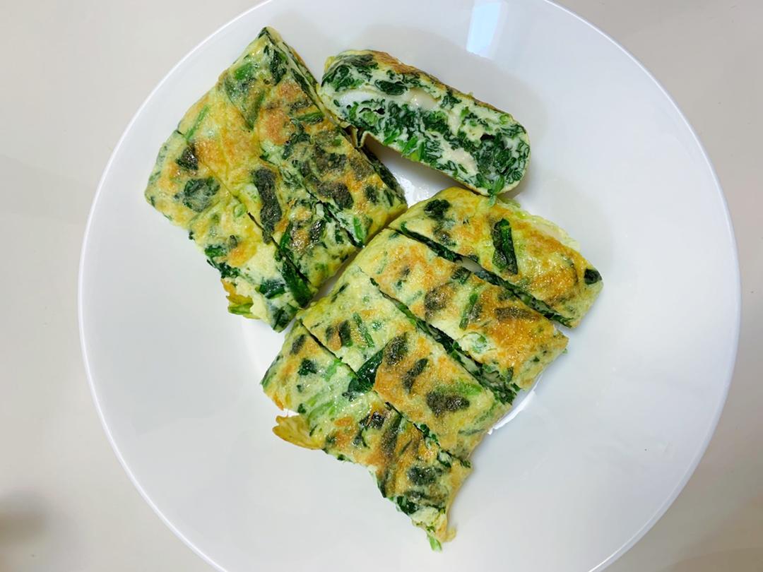 菠菜芝士煎蛋卷