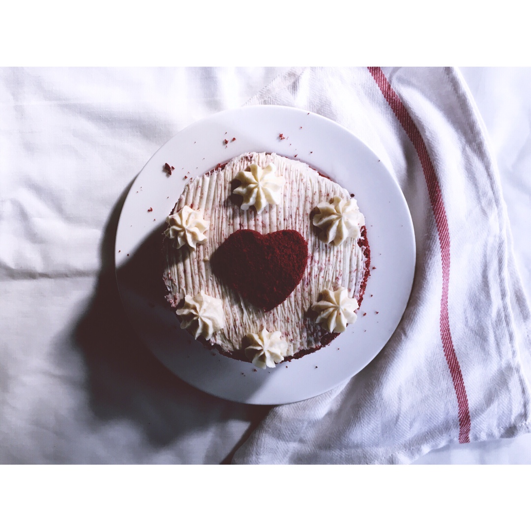 💕【情人节】爱心红丝绒蛋糕+奶油奶酪霜