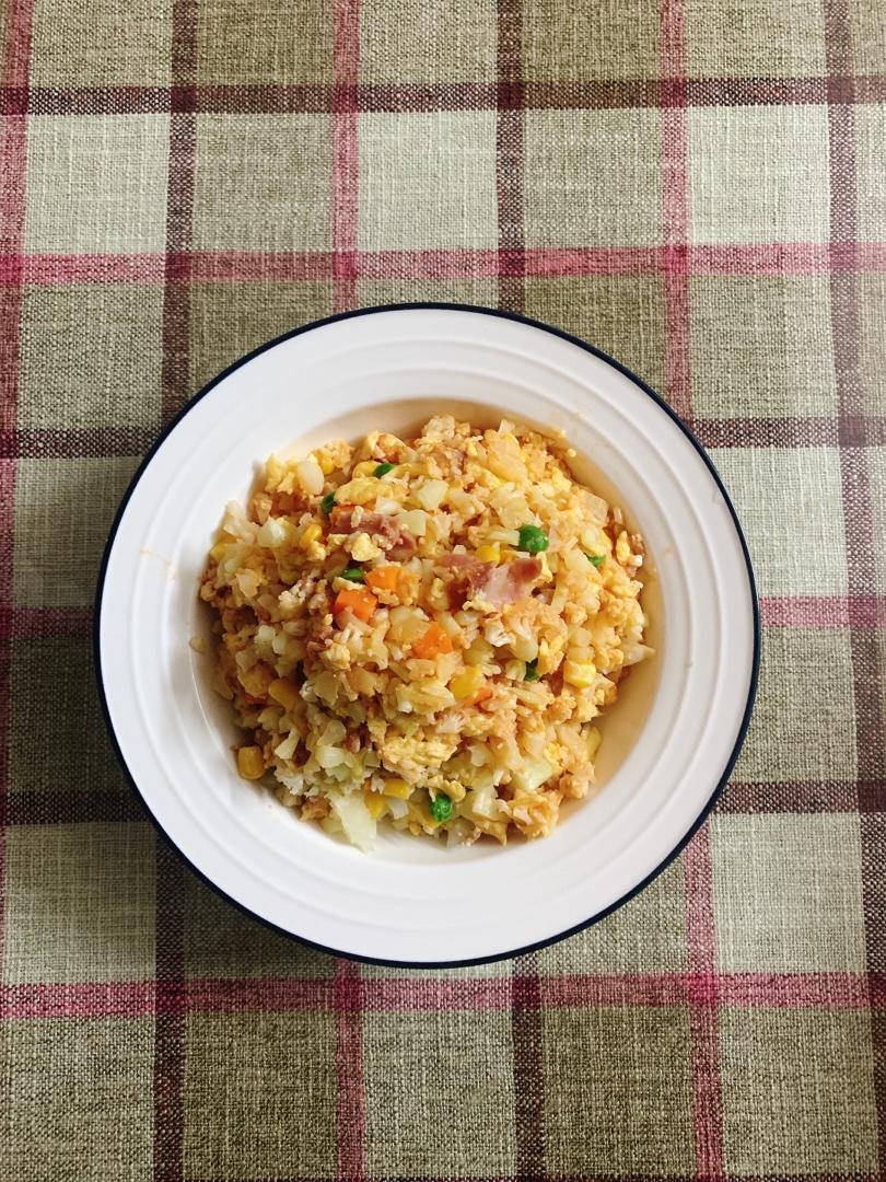 减脂餐♥低脂欧阳娜娜无米花菜炒饭