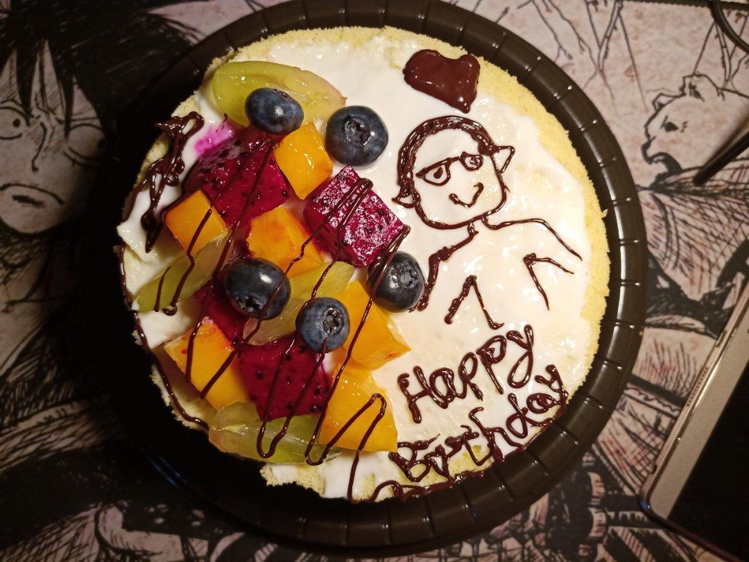 【零失败】不会裱花没关系的水果裸蛋糕 芒果裸蛋糕 完美戚风胚