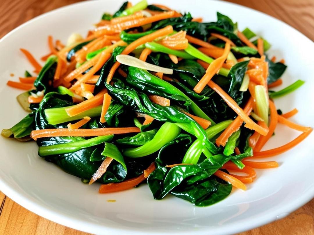 菠菜邂逅胡萝卜，春日清新一盘装
