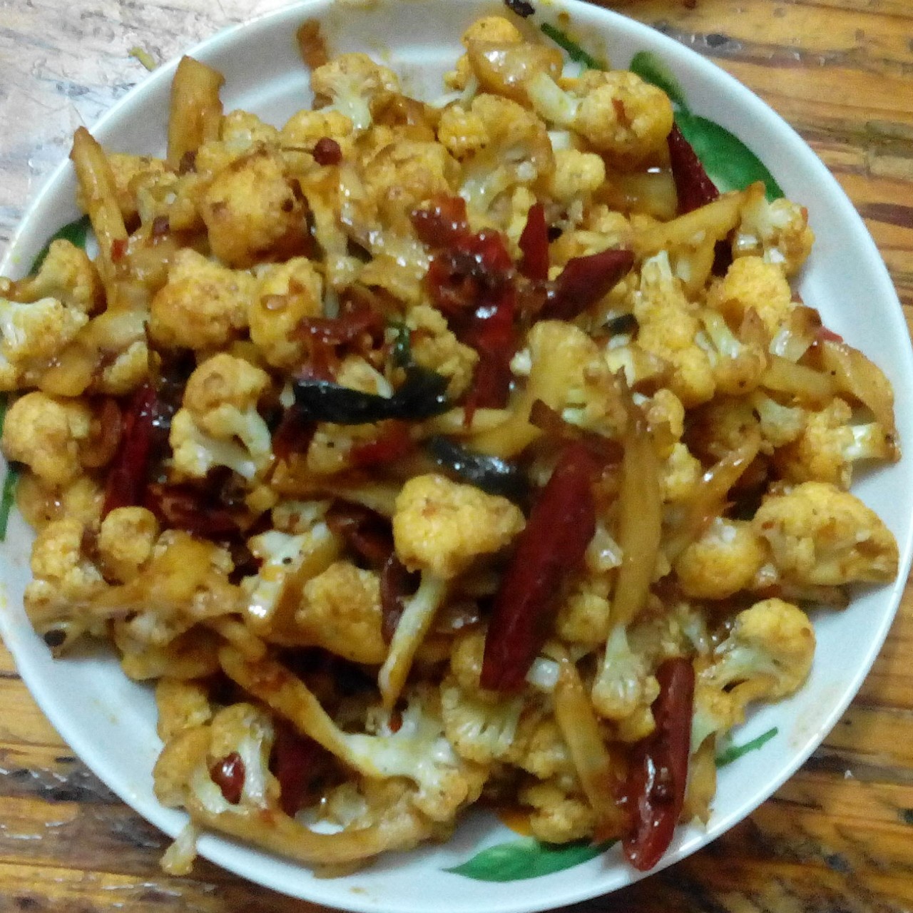 很“浪费”米饭的家常菜之一-------干锅菜花