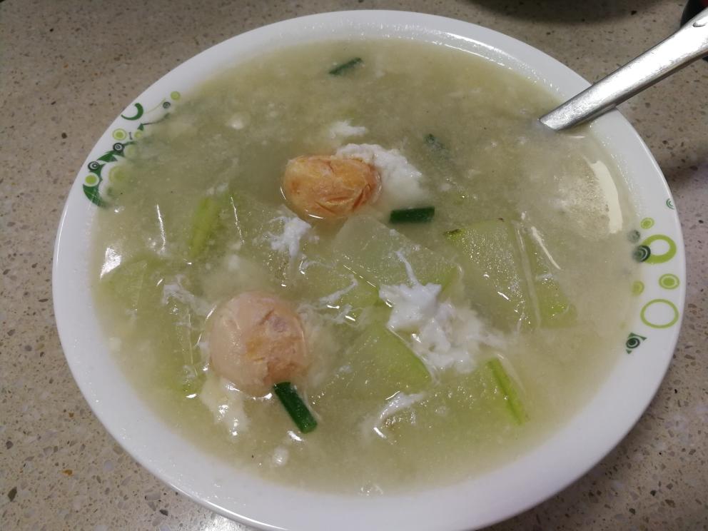 咸蛋冬瓜汤,咸蛋自己腌制的的做法