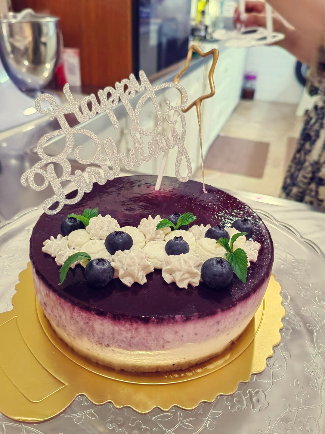 免烤零失败|渐变蓝莓🫐芝士慕斯蛋糕🍰