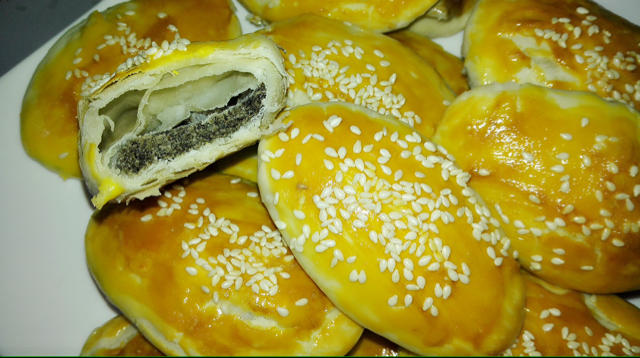 芝麻椒盐牛舌饼（北京小吃）