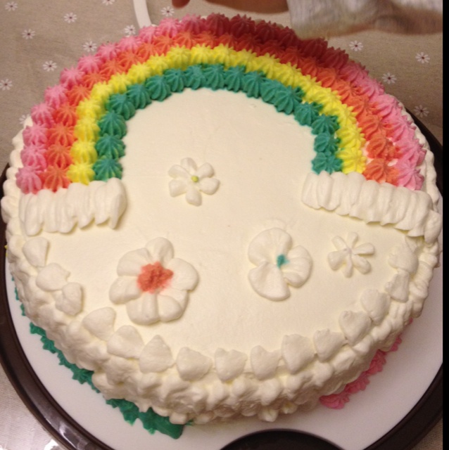 详细的裱花教程--彩虹蛋糕