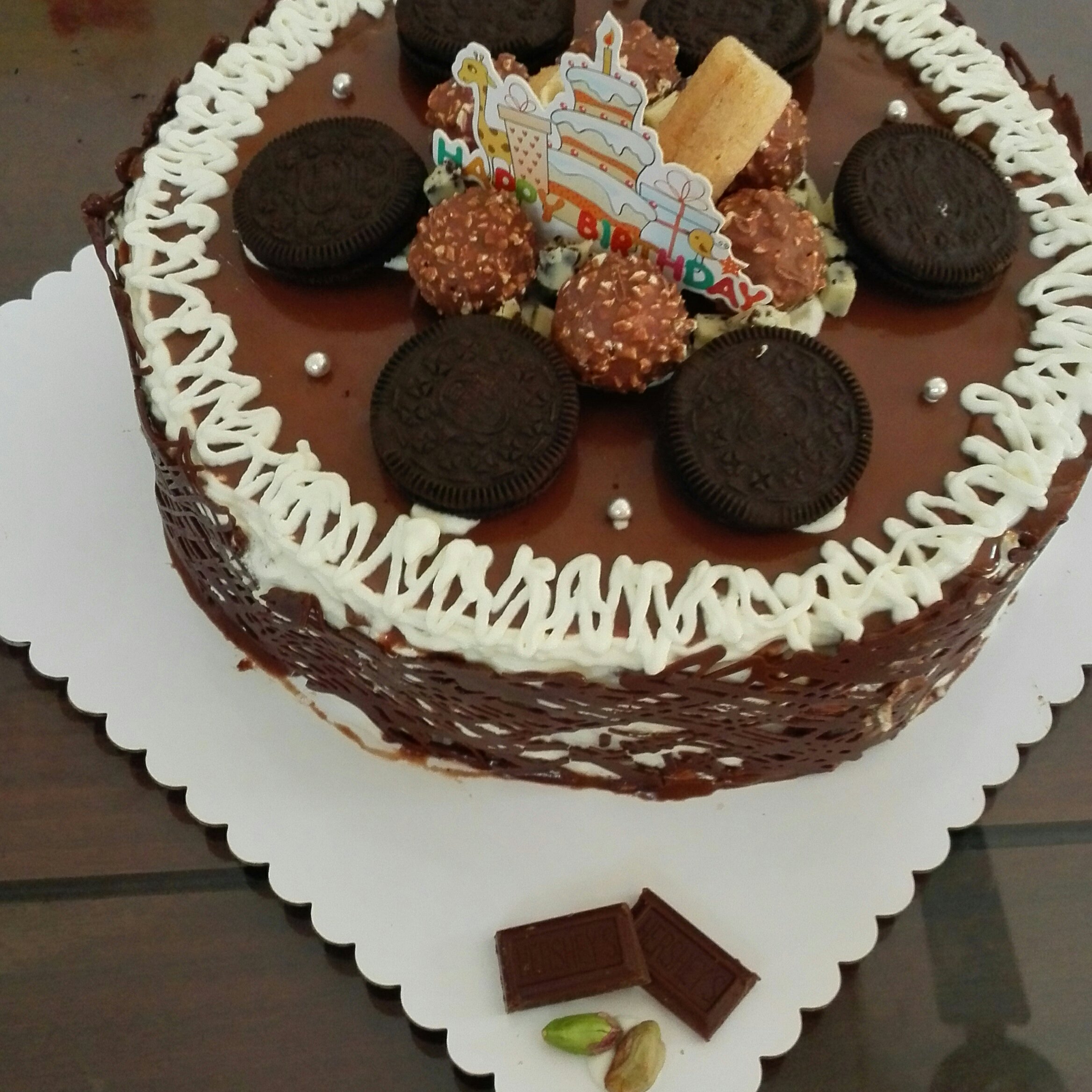咕噜咕噜西米露做的巧克力生日蛋糕