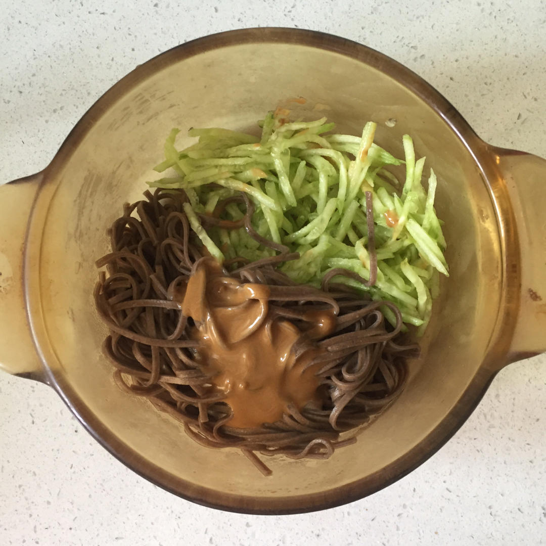 花生酱烤麸荞麦凉面——素食【健康一锅端】