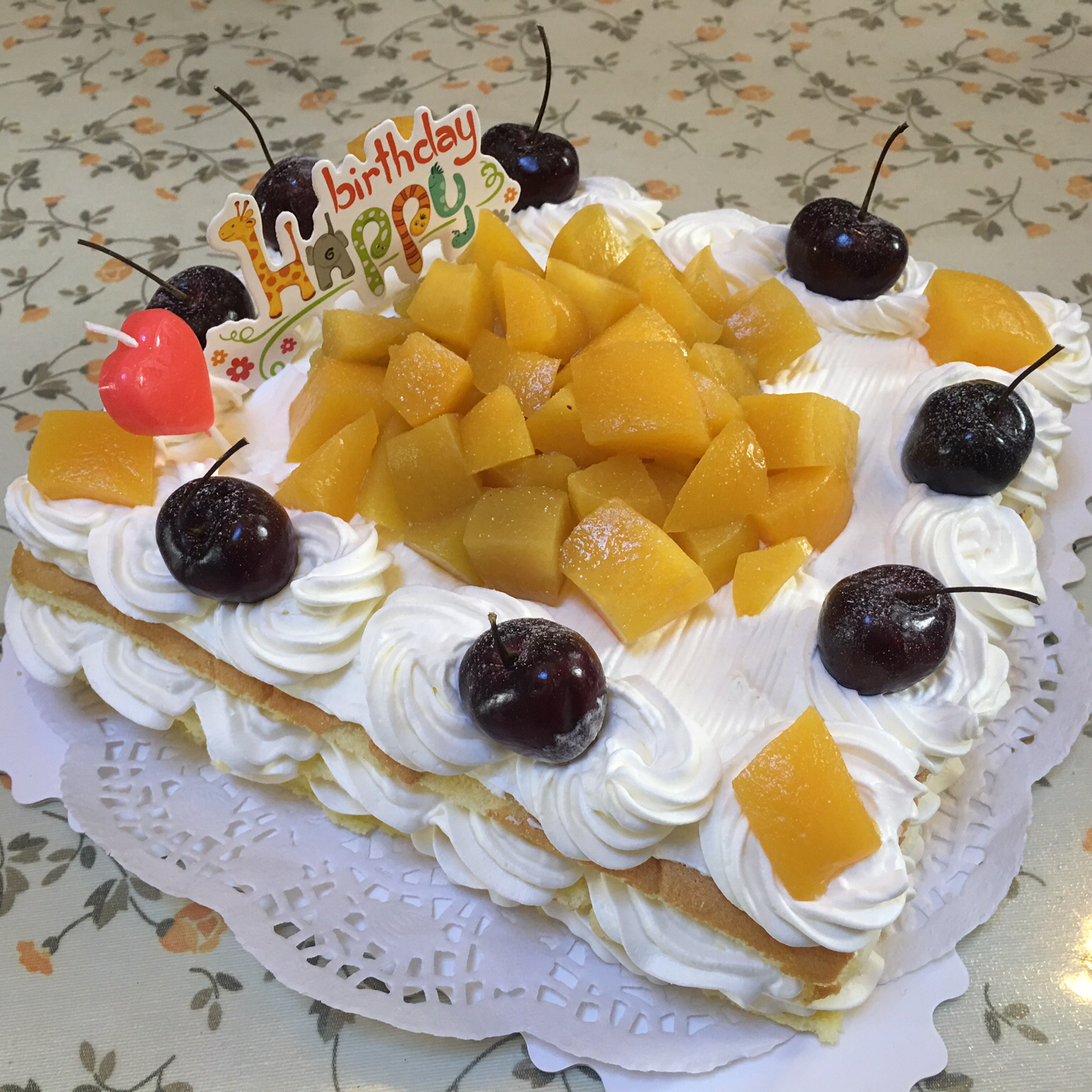 方形水果夹层蛋糕