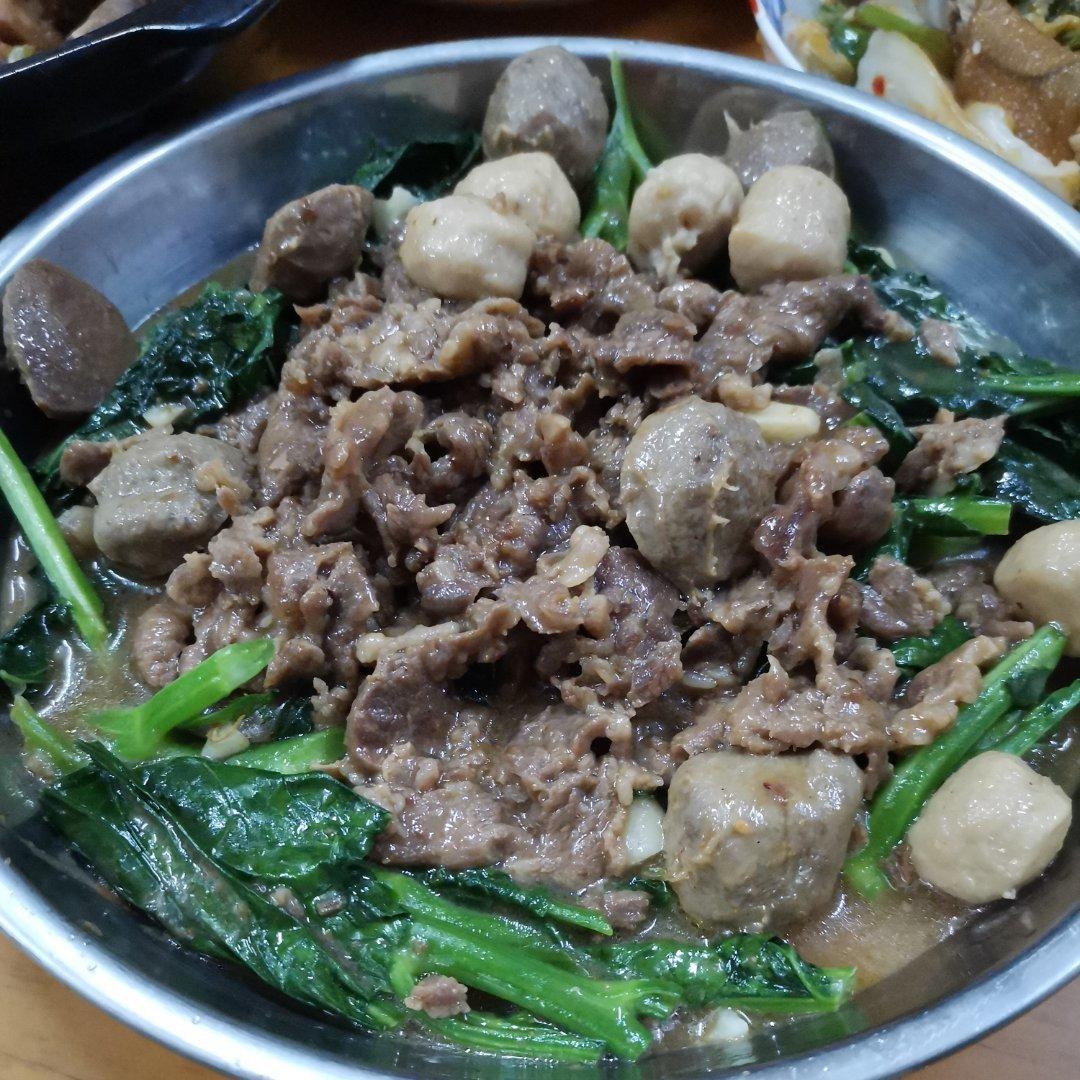 沙茶牛肉炒芥兰