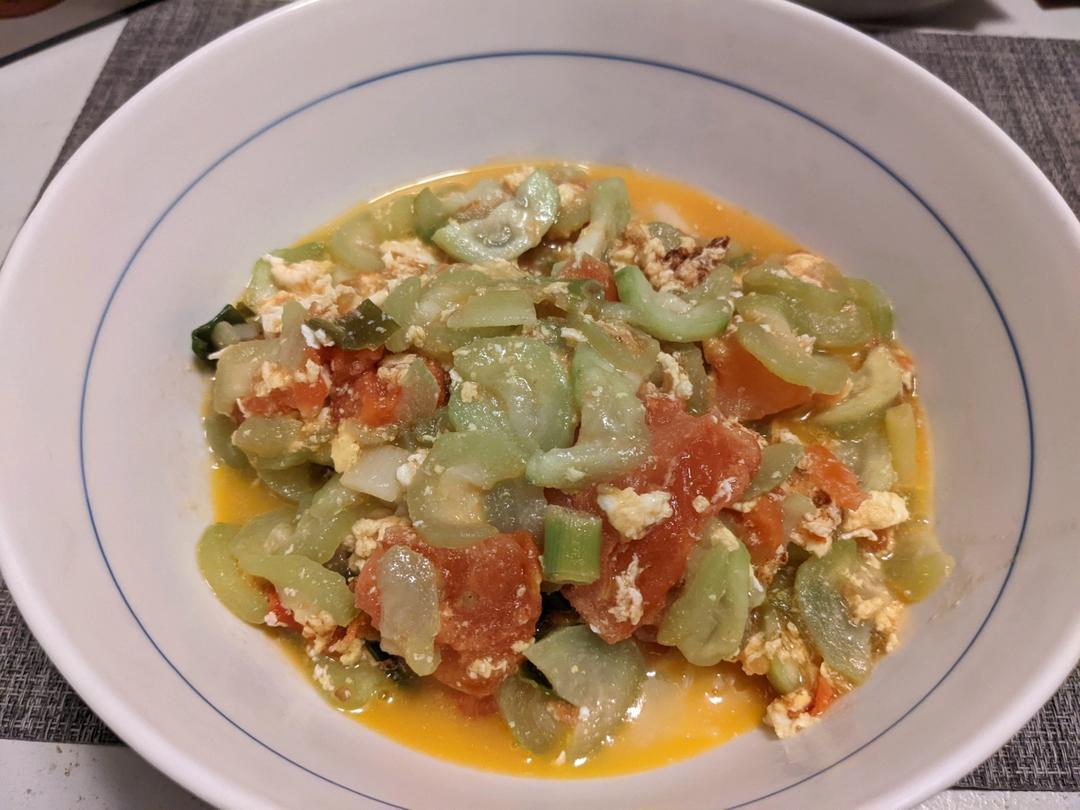 丝瓜鸡蛋汤面